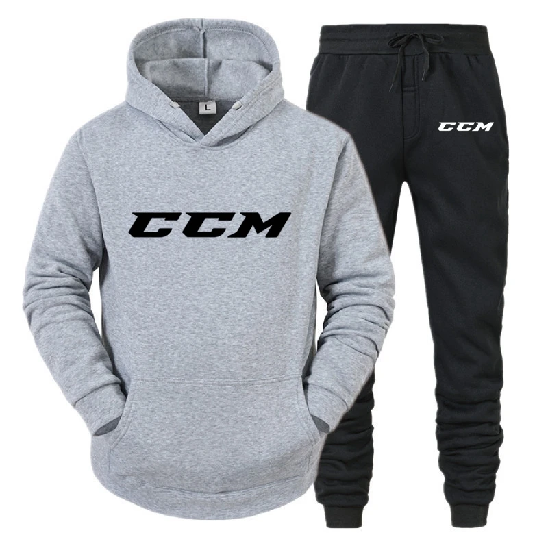 

2024 Brand New Men's Fashion Casual Autumn Set Sportswear Two Piece Hoodie Pullover Sportswear Jogging Set CCM Set