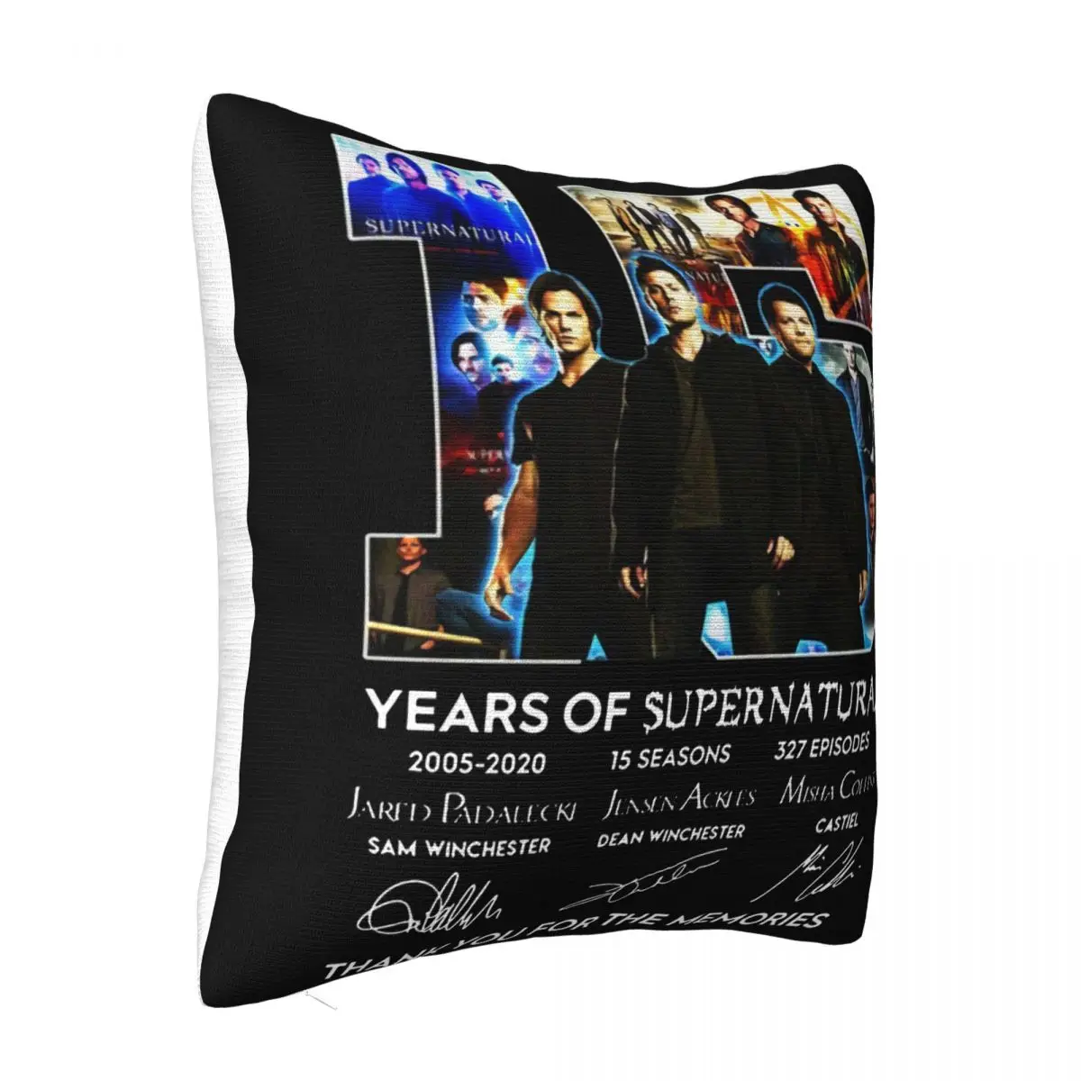 15 Years Of Supernatural Thank You For The Memories Vintage Men Gift Tee Pillow Case