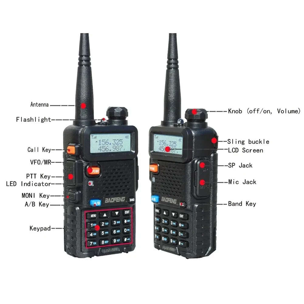 baofeng UV-5R  Wireless set radios  walki communication radio ham Two-way transceiver hunting camping  long range walkie talkie