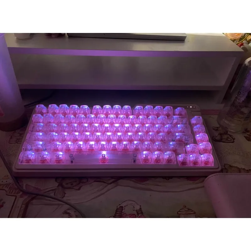 KiiBOOM كمبيوتر شفاف مخصص Keycap ASA الارتفاع 68/75/98 لوحة المفاتيح الميكانيكية 146 مفتاح مجموعة كاملة مادة PBT