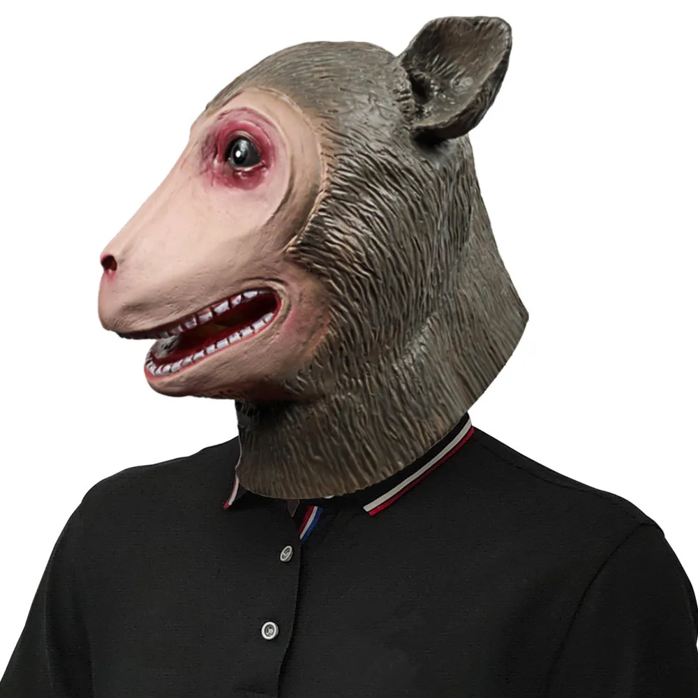 Großmaulige Affenmaske Halloween-Kostüm Rattus-Ratten-Cosplay-Partymaske – Detail 2