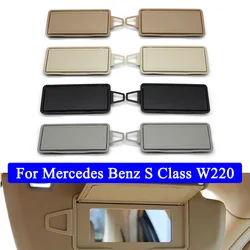 W220 Car Sun roof shade Sunvisor Cover Makeup Mirror Holder Panel Cover For Mercedes Benz S Class 1998-2005 S350 S500 S600