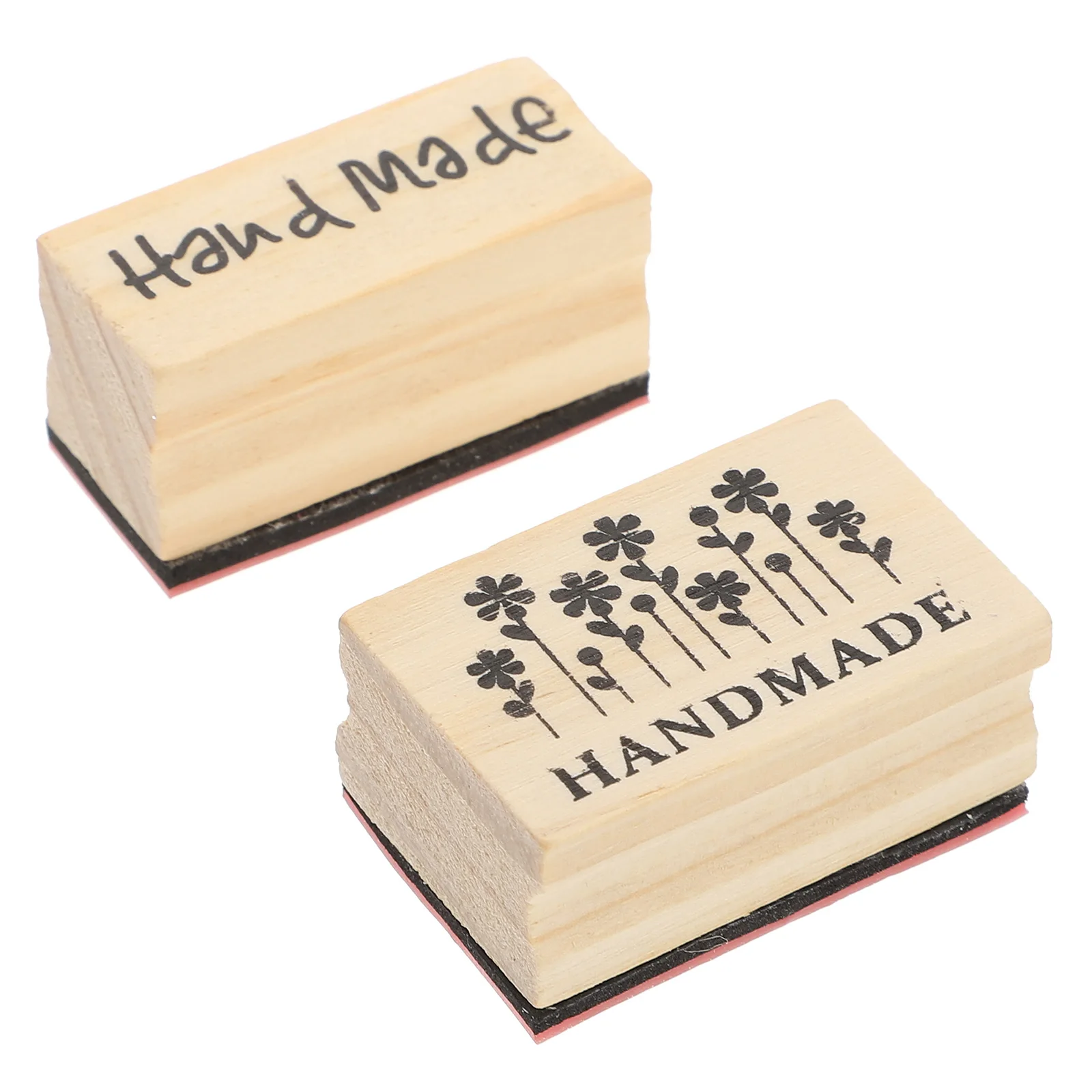 

2pcs Wooden Eco-Friendly Durable Kids Gift Diy Crafting Stationery Office School Use Scrapbook Seal Planner