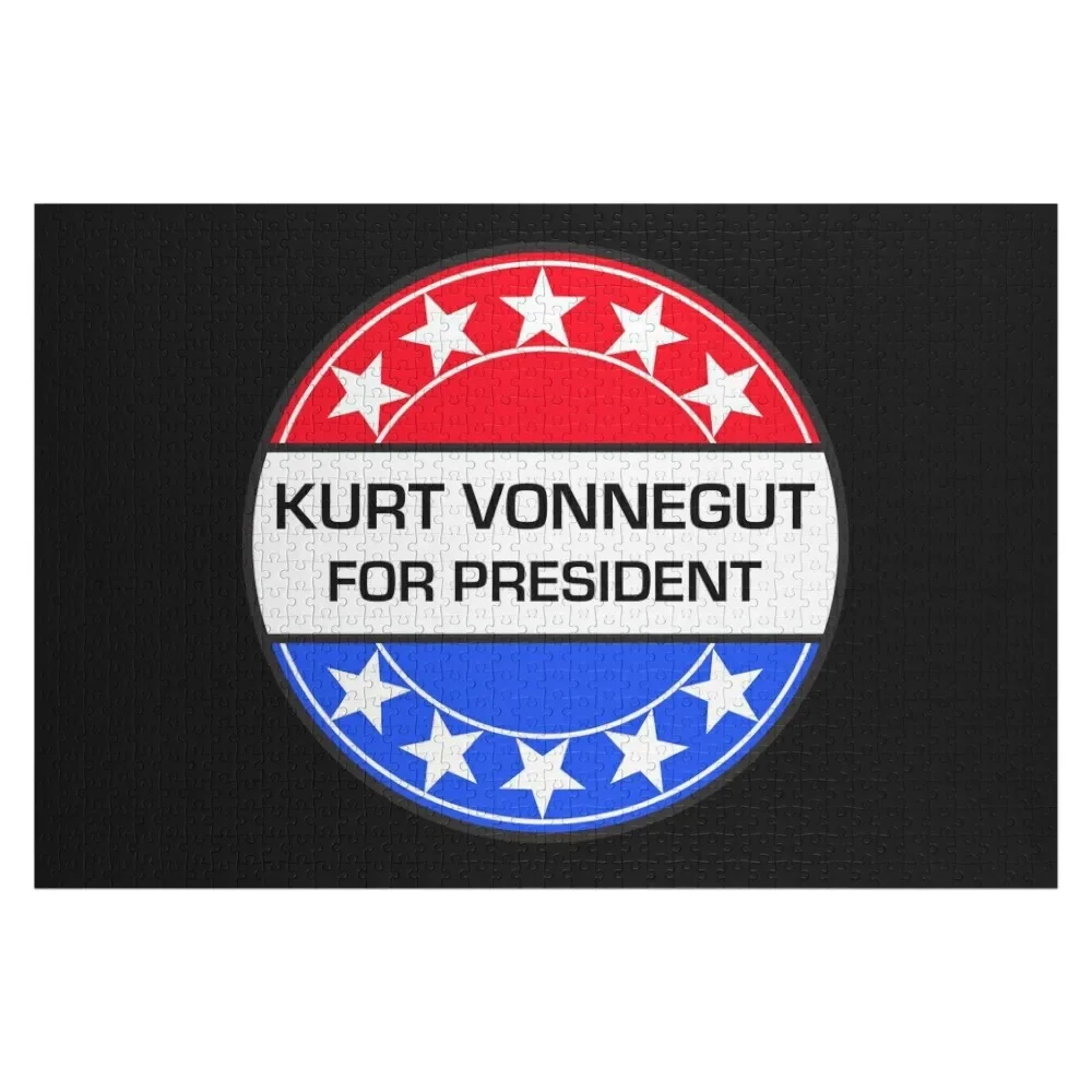 

Kurt Vonnegut For President Jigsaw Puzzle Woodens For Adults Customizable Child Gift Custom Jigsaw Puzzle