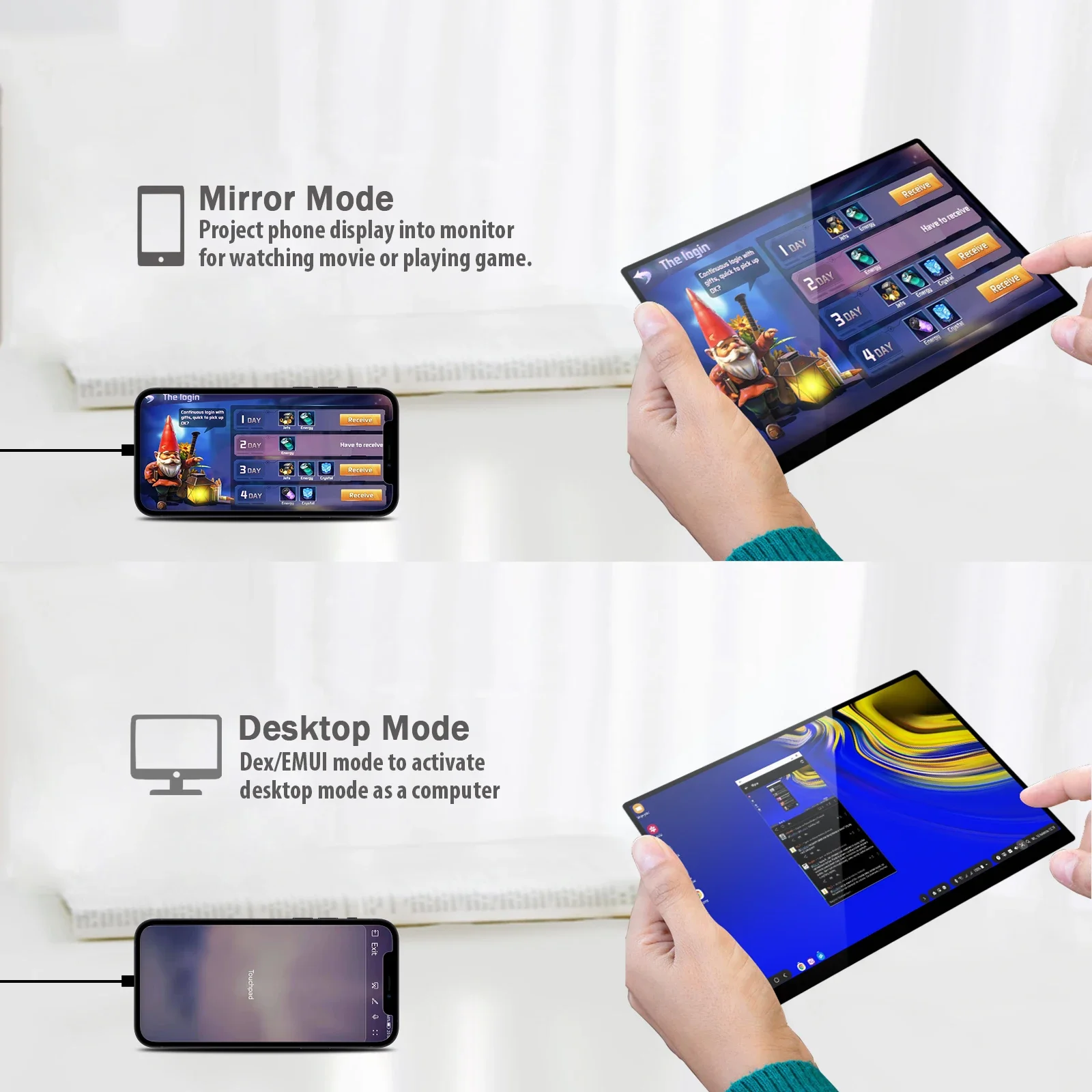 10.5 pouces 1920*1280P FHD 100% sRGB IPS écran tactile Portable sous moniteur pour Switch, PS5, Raspberry Pi, ordinateur Portable