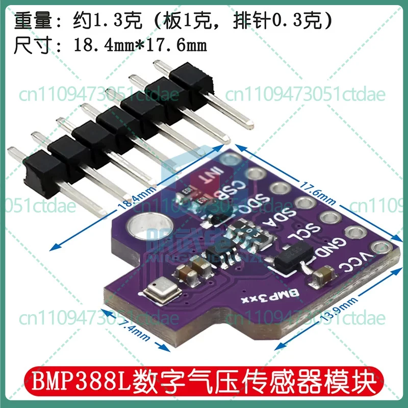2-8pcs for Bosch BMP388L Digital Barometric Pressure Temperature Sensor Module 24Bit High Precision I2C