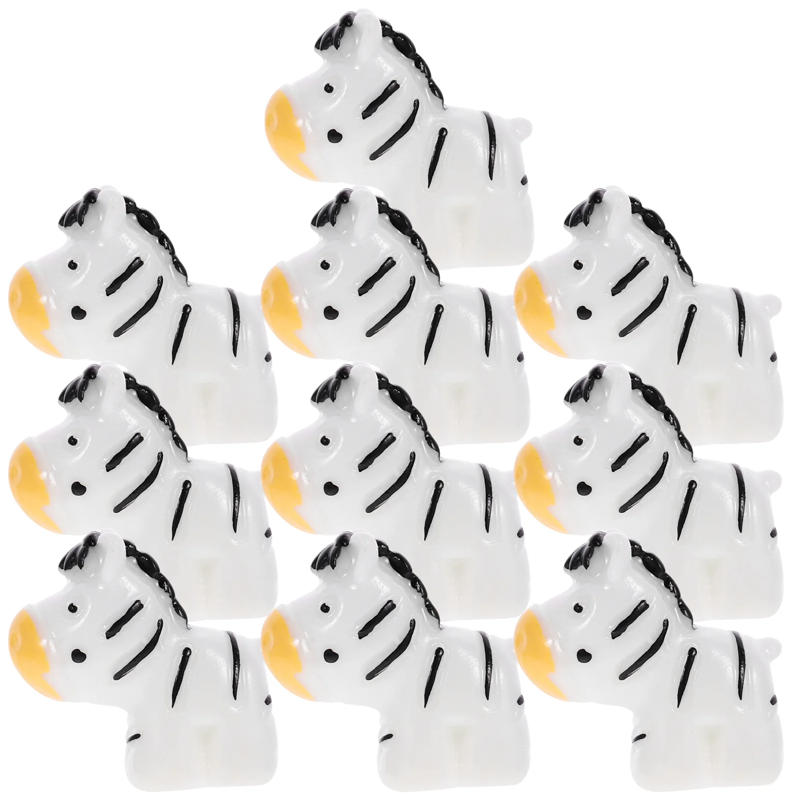 

10 Pcs Mini Zebra Ornaments Resin Material Long Lasting Home Decor Hotel Restaurant Table Decor Christmas Party