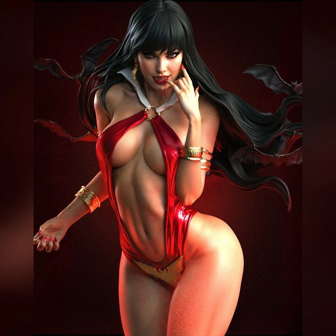 Blood-sucking Beauty Vannena High-precision Model Parts for Resin White Mold Printing DIY Coloring 3D Printed Figurines