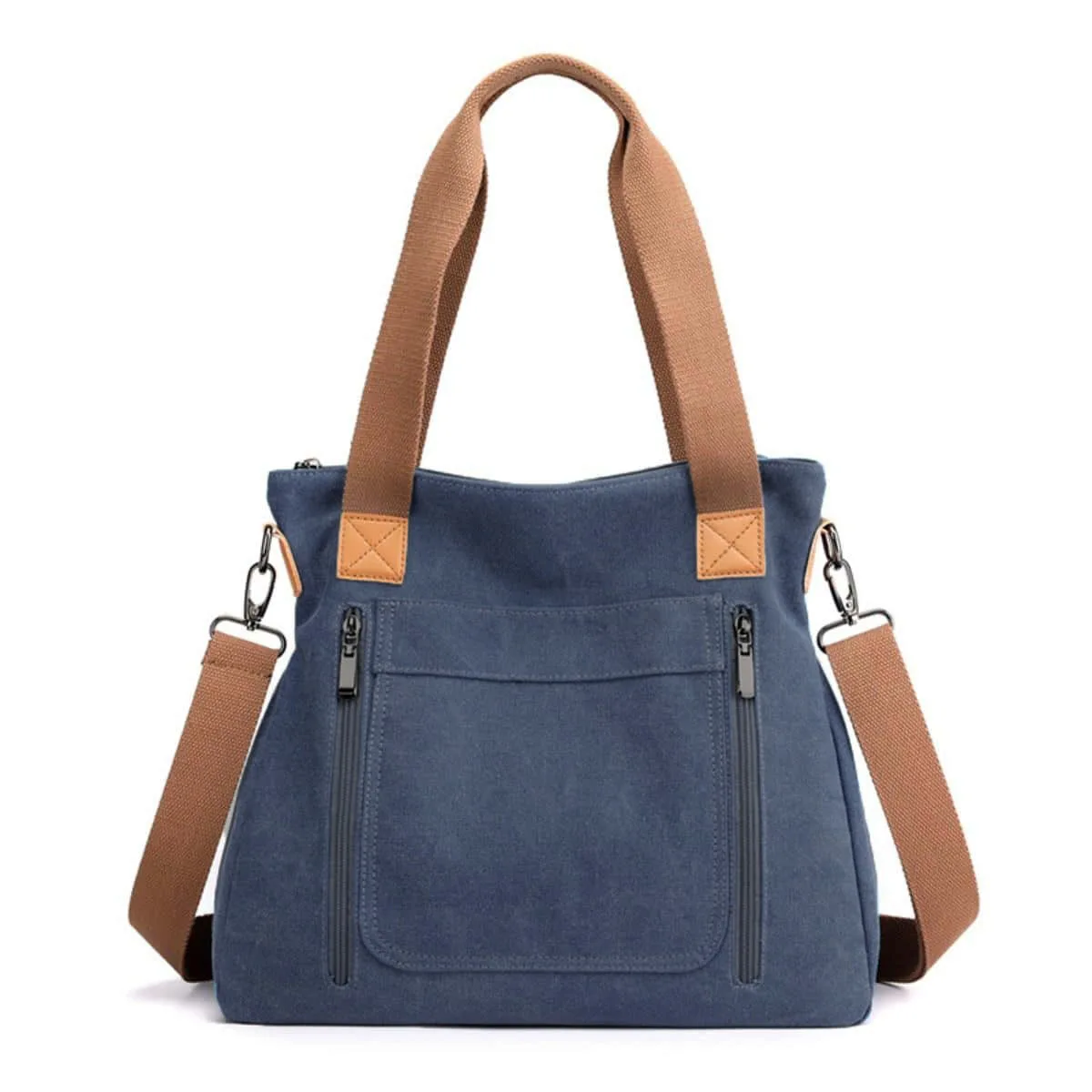 

Retro Commuter Campus Ladies Canvas Bulk Capacity Color Casual Practicality, Detachable Shoulder Strap Tote Bag, Shoulder Bag, Z