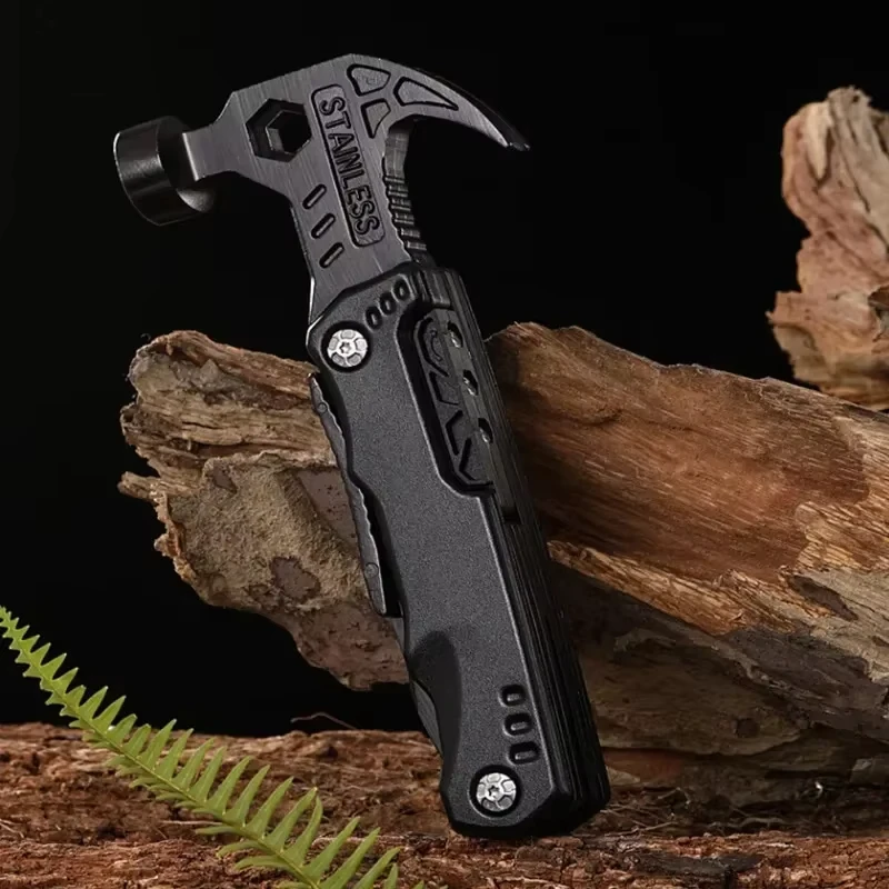 

Outdoor Multi-functional Folding Hammer Car Safety Broken Window Escape Hammer Stainless Steel Woodworking Hammer Camping Tool ﻿