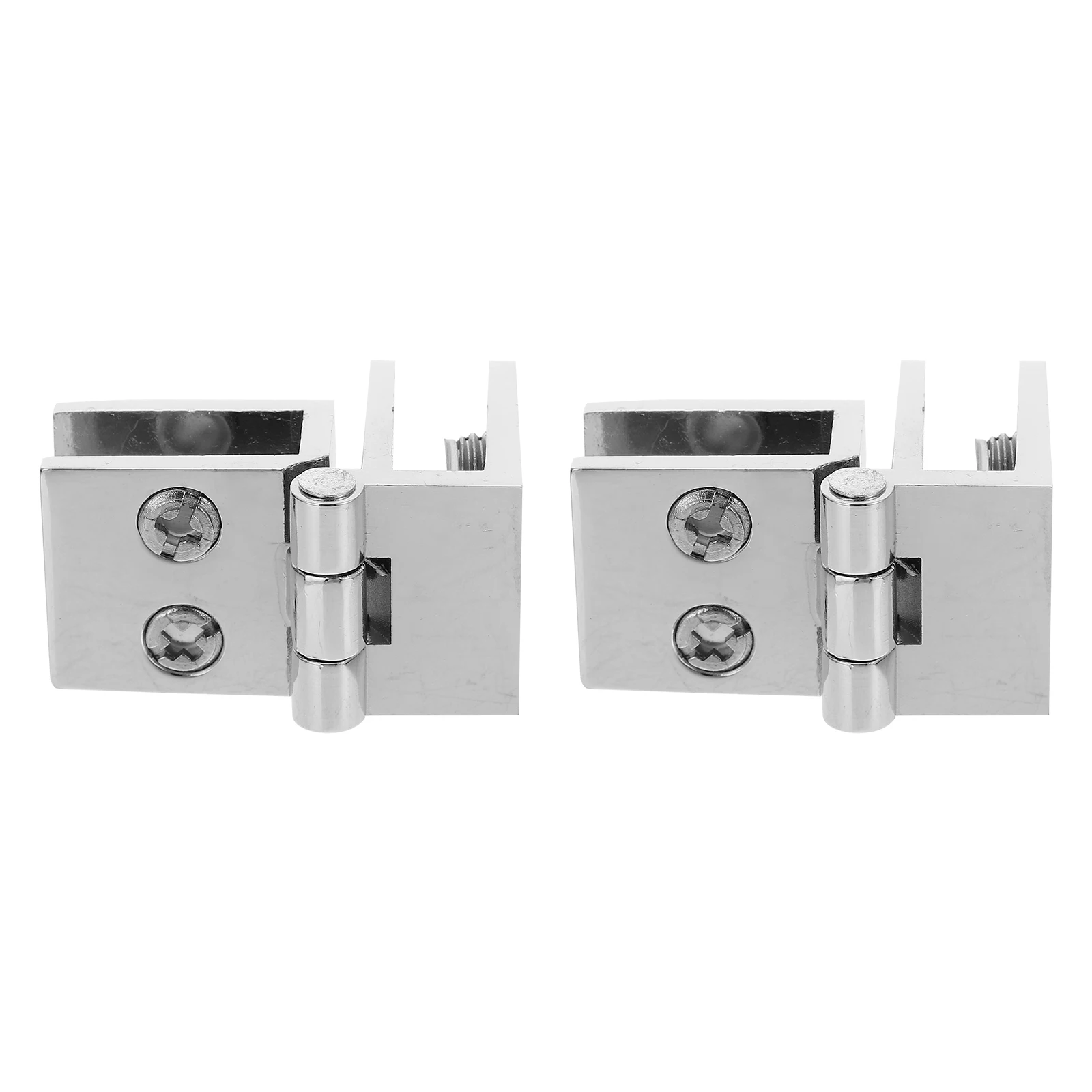 

2 Pcs Zinc Alloy Hinges Durable Nonporous Glass Door Hinge Shower Cabinet Hardware Easy Installation Long Service Life High