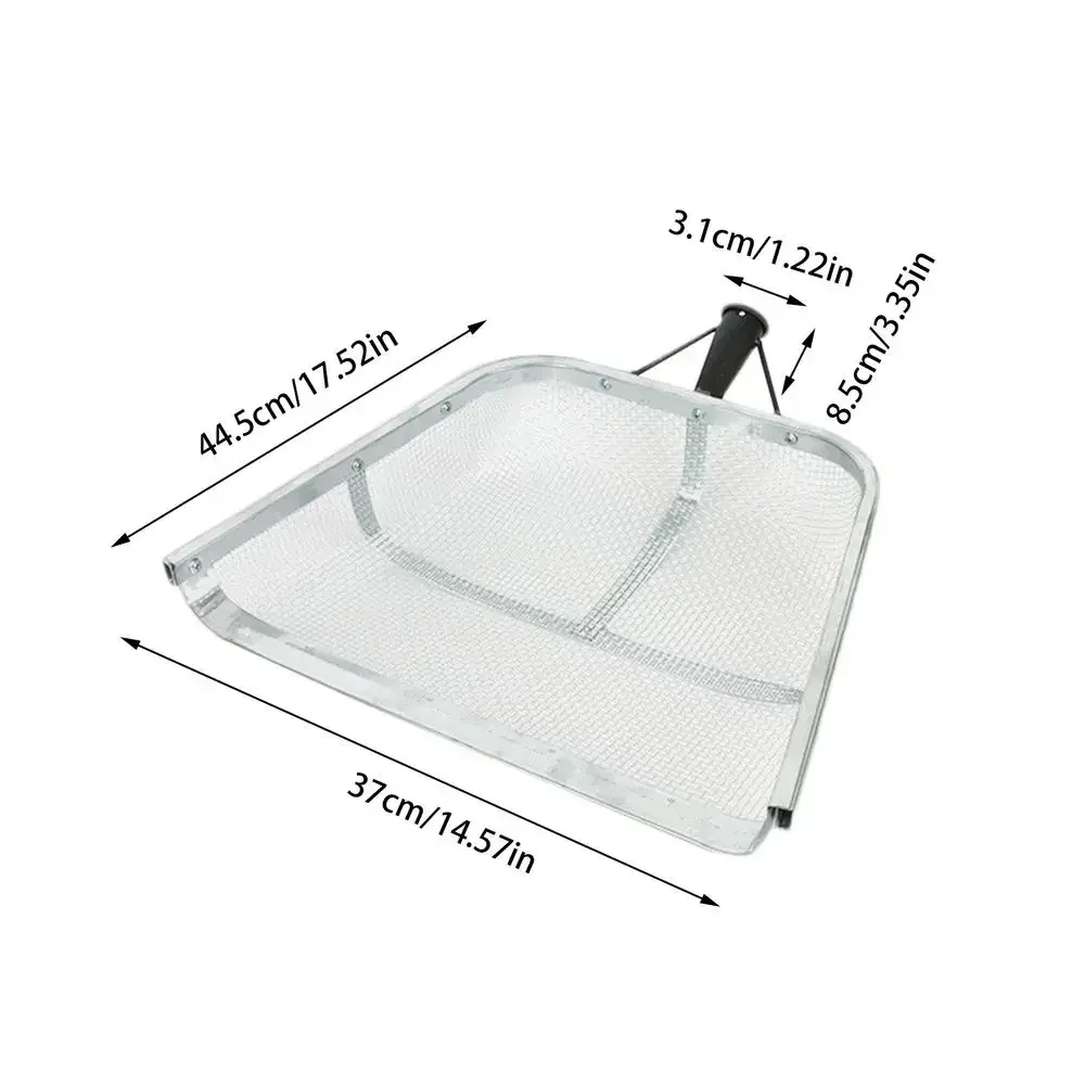 Tamis à Sable Robuste en Acier Inoxydable, Pelle avec Poignée Facile à Transformer, Passoire de Récolte Ergonomique Multifonctionnelle, Utilisation en Jardin