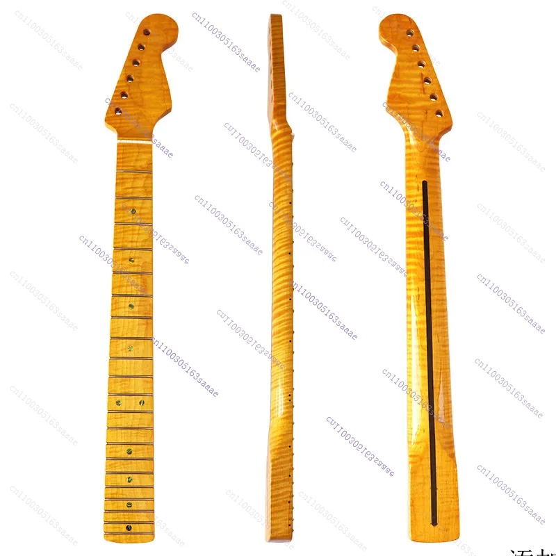 

6-String 22-fret for Tiger ST Neck Roasted Maple Neck Electric Guitar Neck Plus Maple Bright Matte Cow Bone Pillow Guitar Handle