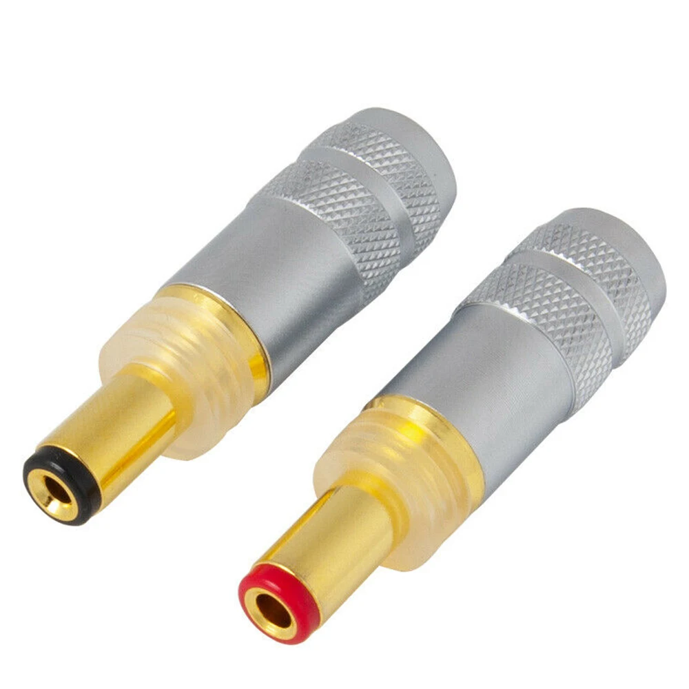 Oyaide DC-2.1G 2.5G 24K Gold Plated DC Plug Jack Connector  For Audio Made in Japan Elbow bend Plug