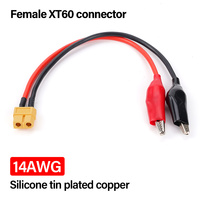 XT60 Connector Cable Alligator Clips For SKYRC Charger Cable Motor Run-in line Measure Tool 14AWG 20cm Cable Wire RC Battery