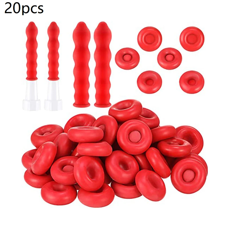 

20 Pcs Red Plastic Protective Caulk Saving Cap for Silicone Sealant Gun Nozzle Protection in DIY Home Construction Projects