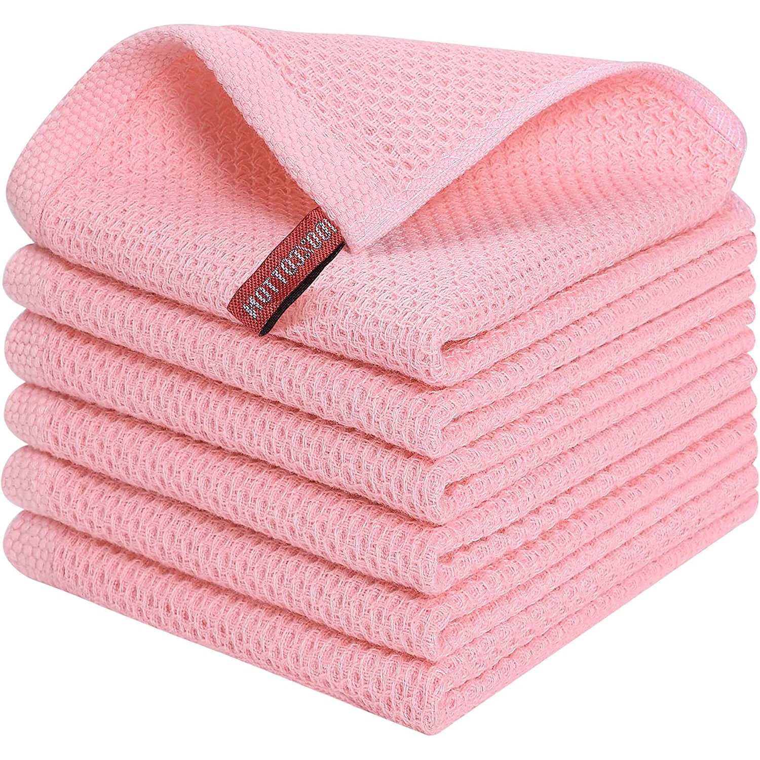 Cotton Honeycomb Kitchen Square Towel Set, Easy to Clean