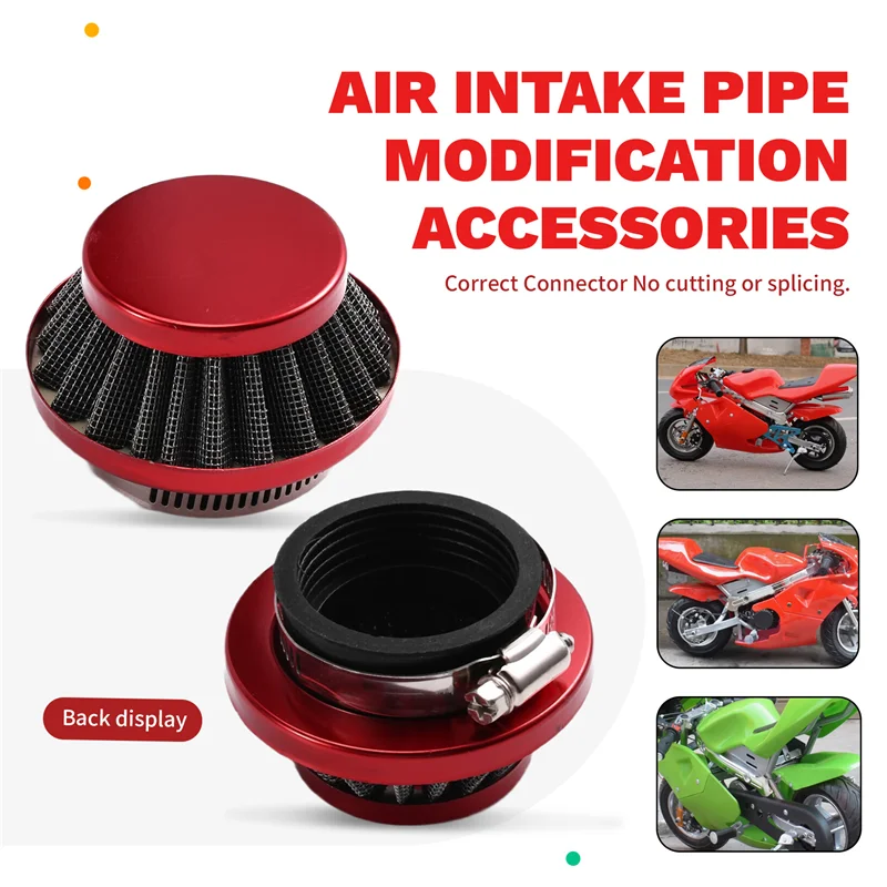 Kids ATV For 2 Stroke 42Mm Air Filter Stack Choke Kit Replacement For 47Cc 49Cc 40-5 Mini Pocket Bike Blad Powered Scooter-Boom