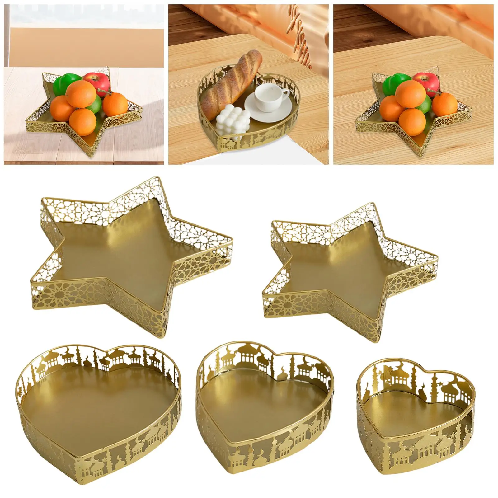 Cupcake Serving Tray Nuts Tray Desk Wedding Decor Multipurpose Ramadan Tray