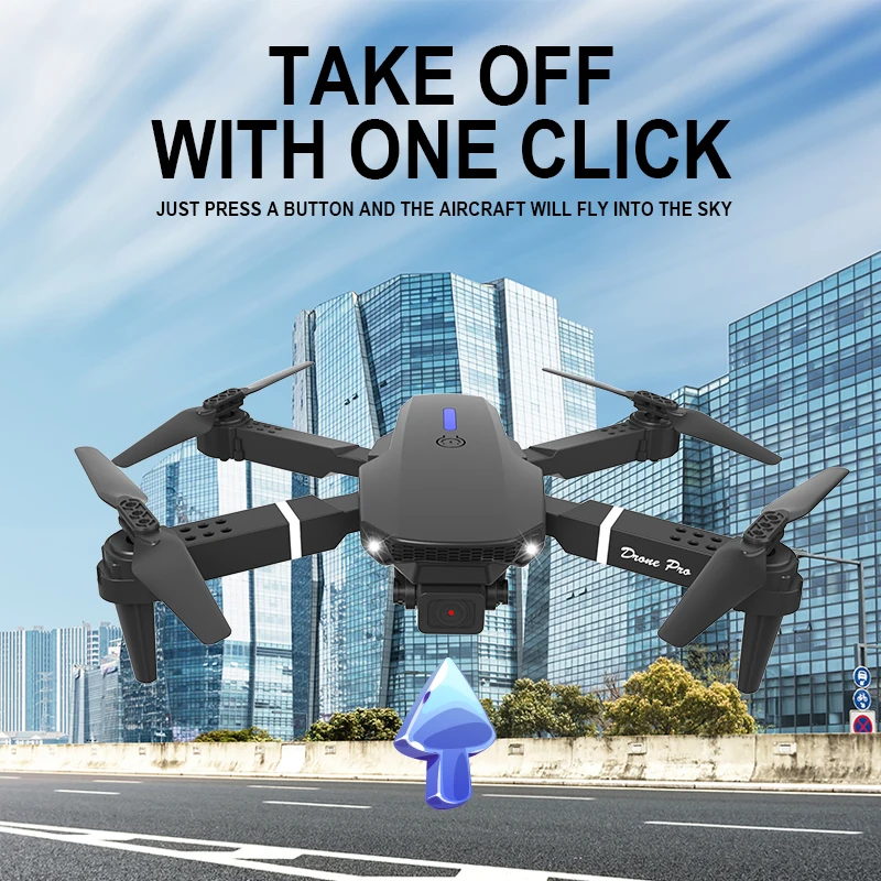 طائرة بدون طيار E88 Pro WiFi FPV للأطفال ، زاوية واسعة ، عالية الدقة ، 4K ، كاميرا من من إنتاج من خلال عقد الارتفاع ، RC ، كوادكوبتر قابلة للطي ، لعبة مروحية ، جديدة ،