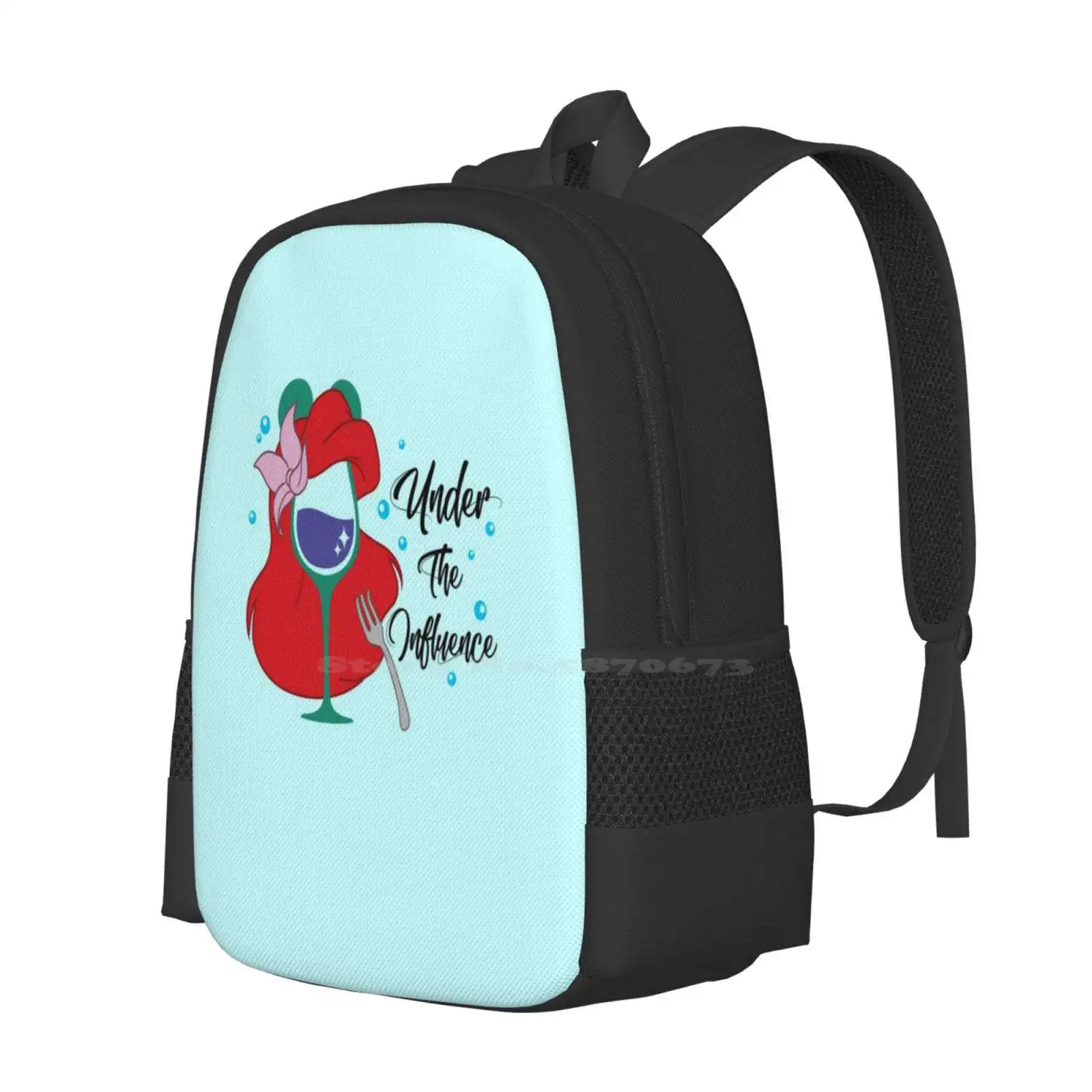 Under The Influence Bag Backpack For Men Women Girls Teenage The Little Mermaid Mermaid Party Ariel Cruise Line Princess Womens