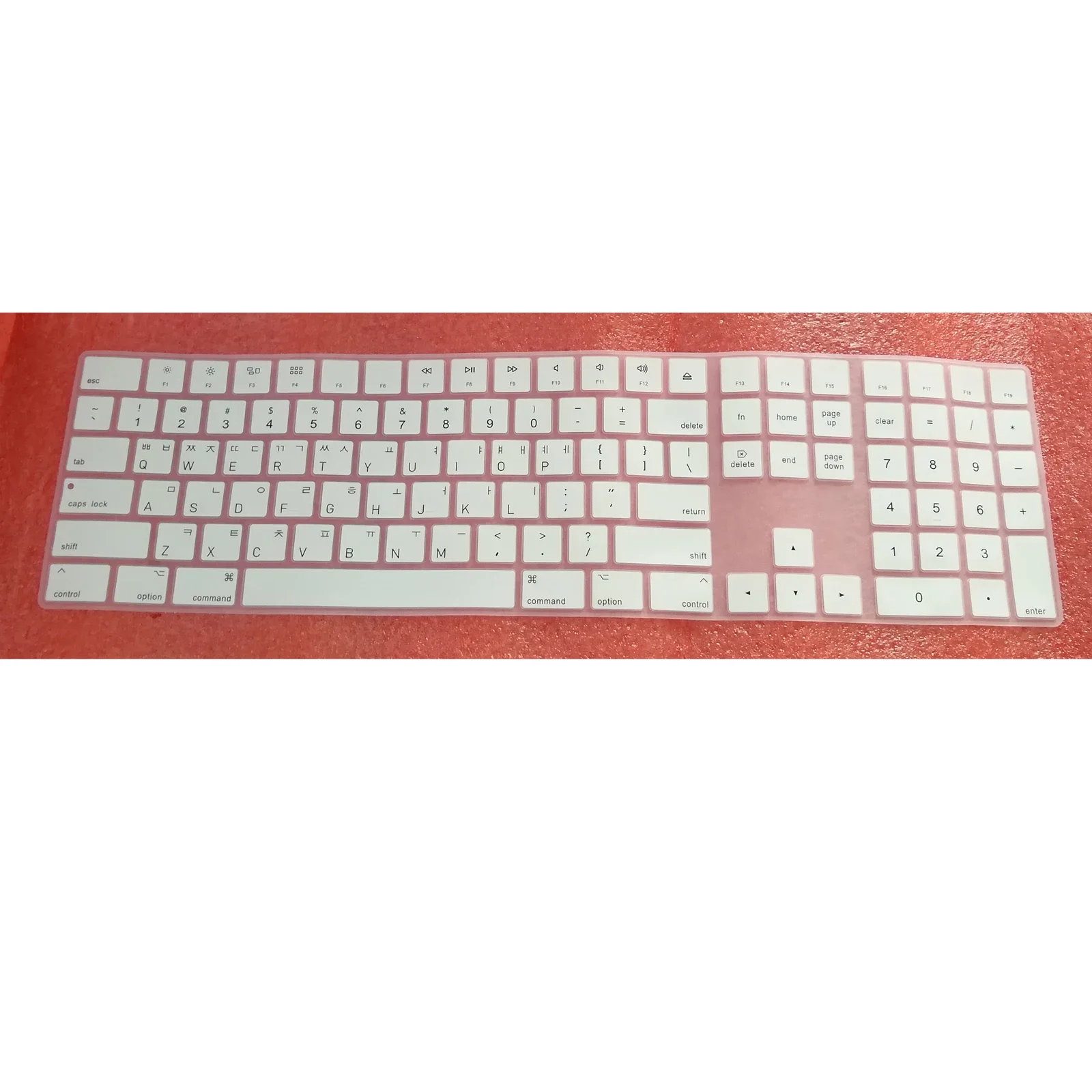 Durable Korean Keyboard Skin Cover for Magic Keyboard A1843 with Numeric Pad