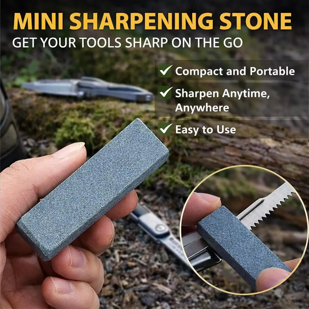 Mini Green Silicon Carbide Sharpening Stone, Portable Pocket Whetstone for Knife Scissor Chisel Edge Grinding Mini Whetstone - view 3