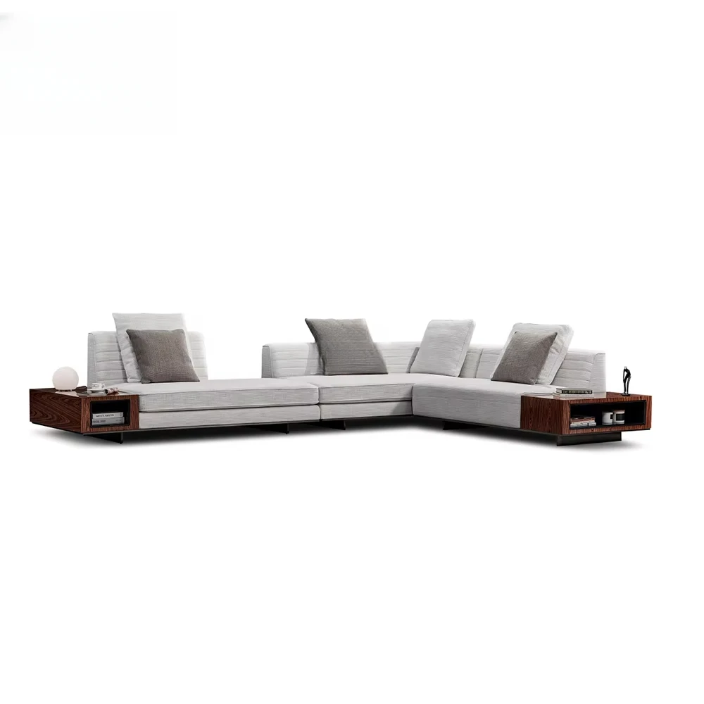 Modern Living Room Sofa Set Furniture Fabric L-shaped Sofa