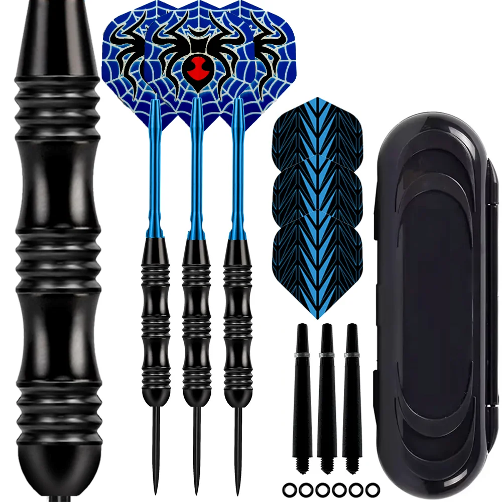 

3 Pcs Professional 22g Steel Tip Dart with Aluminium Shafts Nice Dart Flights for Dartboard Game with Extra 3 Dart Flights