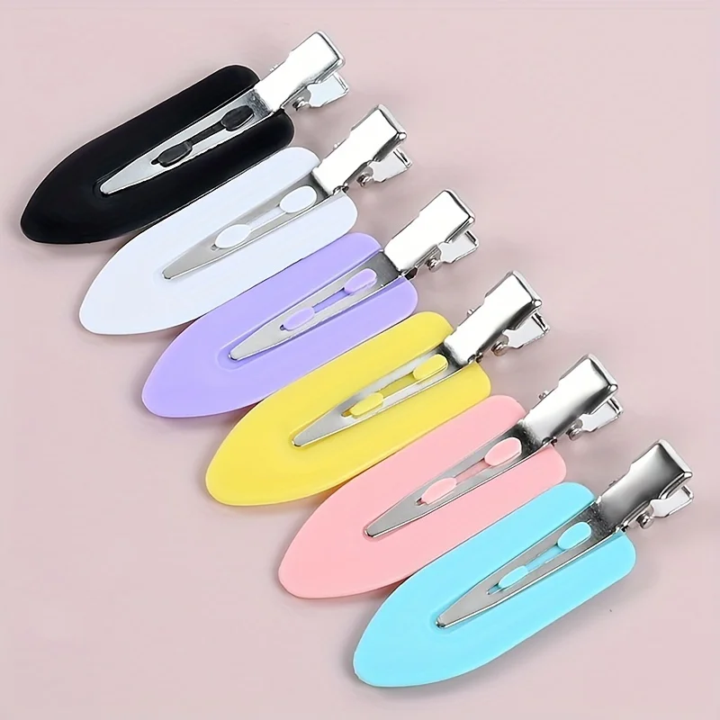 5pcs Simple Trendy Versatile Hair Clips Materials For DIY Supplies, Pure Colors Hair Clips For Handmade Jewelry Accessories