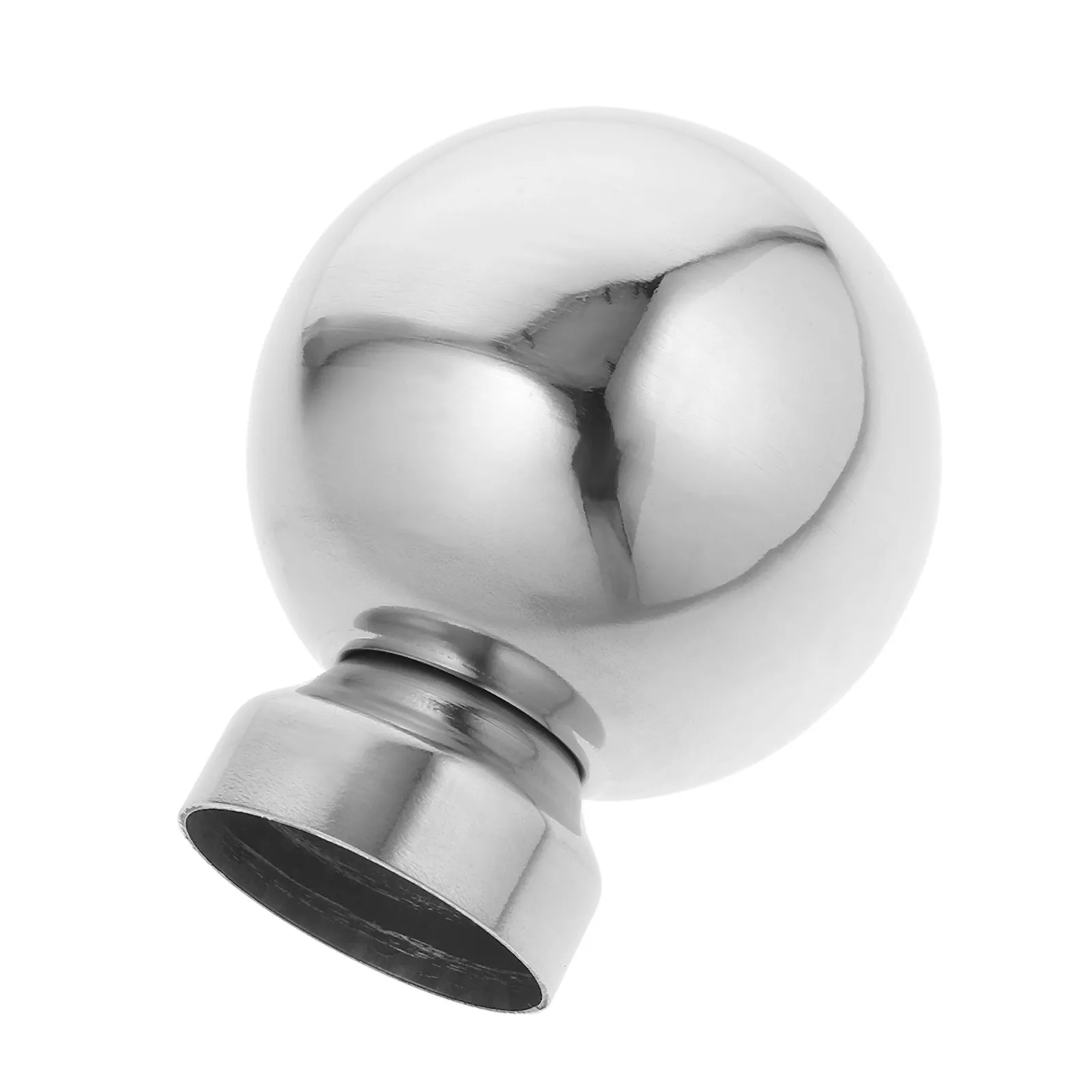 Ponteira Decorativa Esférica Oca de Aço Inoxidável para Corrimão de Escada, Remate para Cerca de Jardim e Tampa Metálica Esférica para Exterior