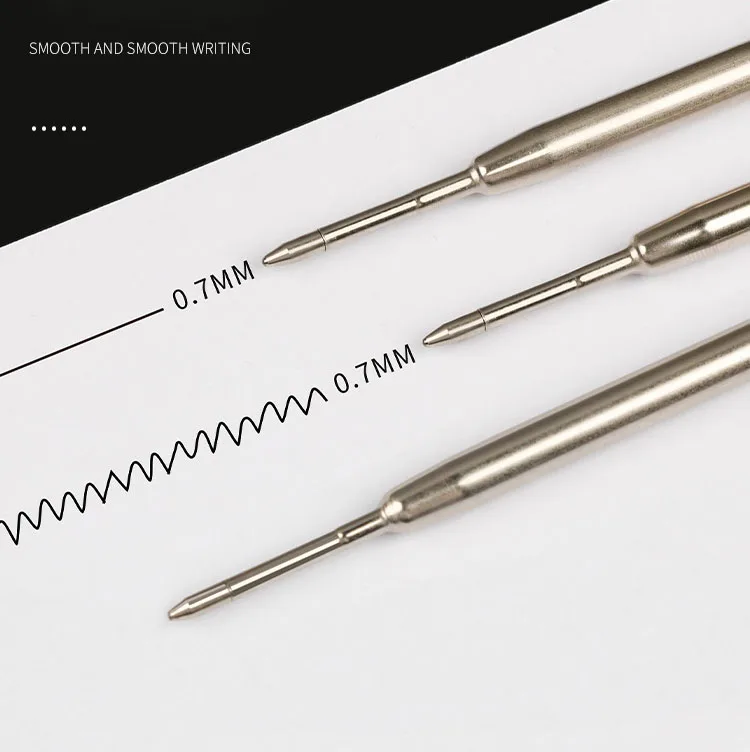 5/20 Stück Metall-Kugelschreibermunten, feine Spitze, 1,0 mm Tintenstab, hochwertiger, austauschbarer Metall-Tintenstab für Parker-Stifte, Ersatz-Stiftstäbe – Detail 1