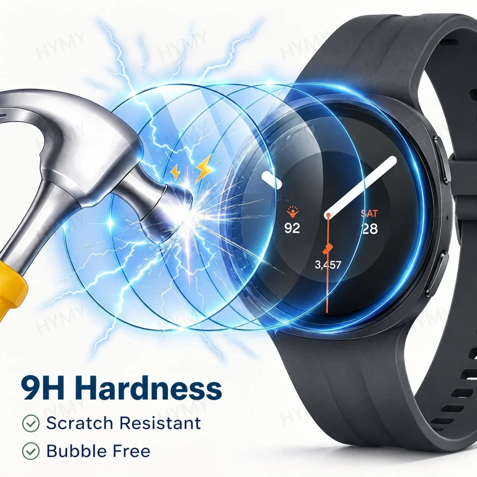 2.5D Screen Protector for Samsung Galaxy Watch 9 8 Classic 40mm 44mm Ultra2 Tempered Glass Anti-Scratch Film Watch Accessories