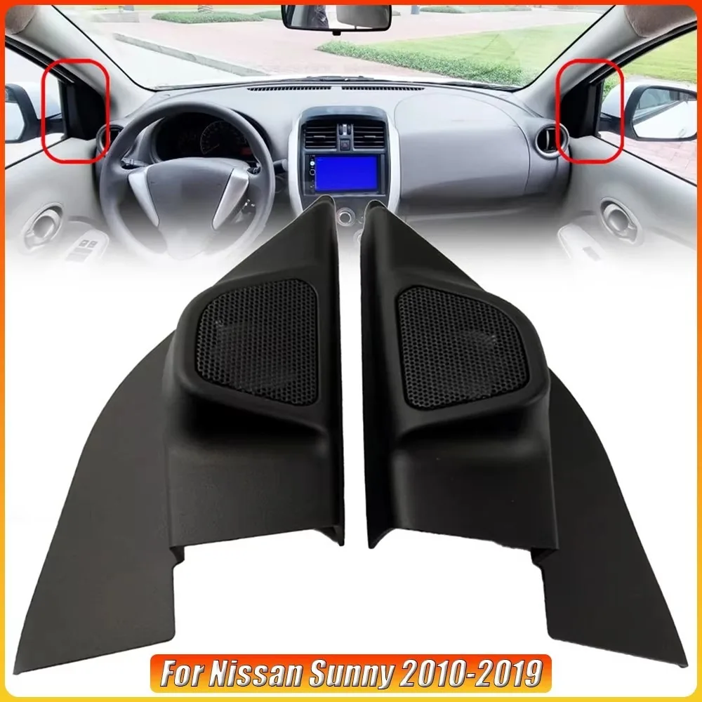 2Pcs Car Door Triangle A-Pillar Speaker Cover Replacement for Nissan Sunny 2010-2019 Interior Trim