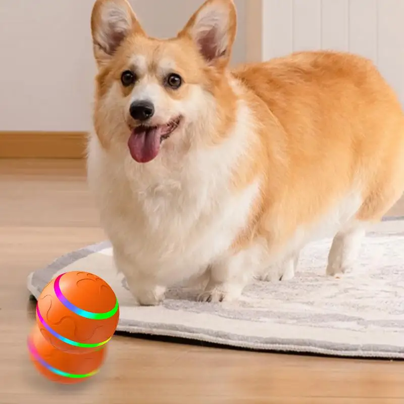 

Moving Ball for Dogs Silicone Active Rolling Ball Smart Dog Toy Ball with LED Light Remote Control Motion Sensor Pet Ball Toys
