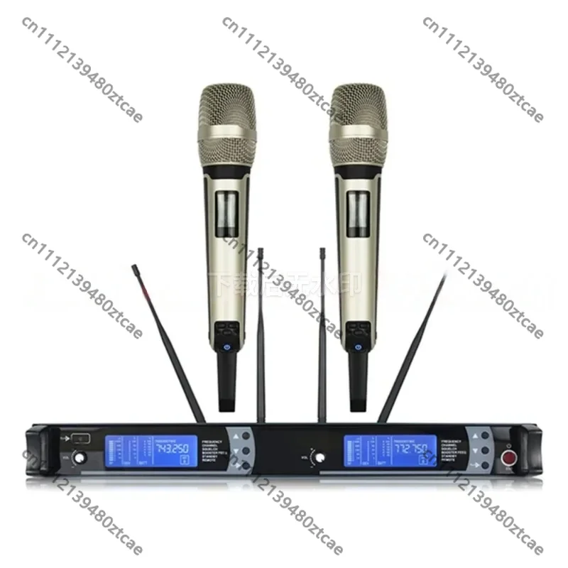 2 Channel UHF Wireless Handheld Microphone 150m Receiving Distance Professional Karaoke Mic Party Live Show Entertainment