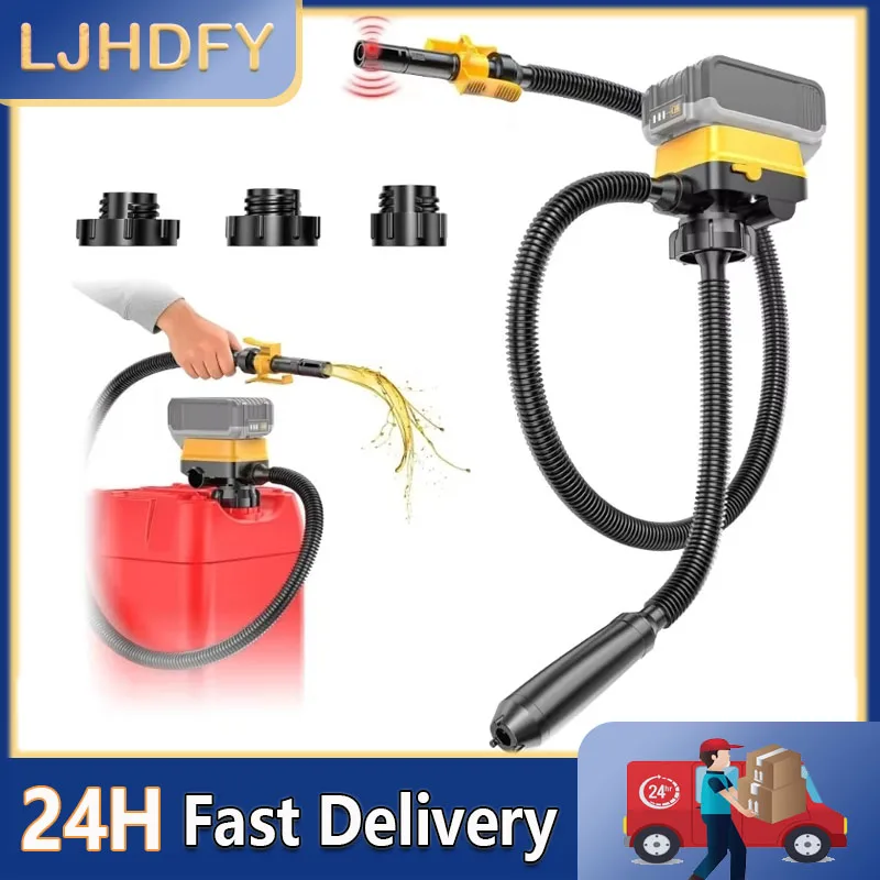 Plastic Siphon Pump With Auto Shut-Off 3.2GPM Cordless Transfer Pump For Safe Transfer Of Gas And Oil