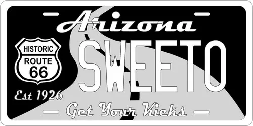Arizona Route 66 Personalized License plates Auto Bike Motorcycle Aluminum