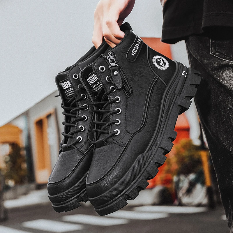 

Мужская зимняя обувь, безопасная рабочая обувь, мужские мотоциклетные ботинки, зимние высокие ботильоны, мужские тактические ботинки в стиле милитари, мужская обувь