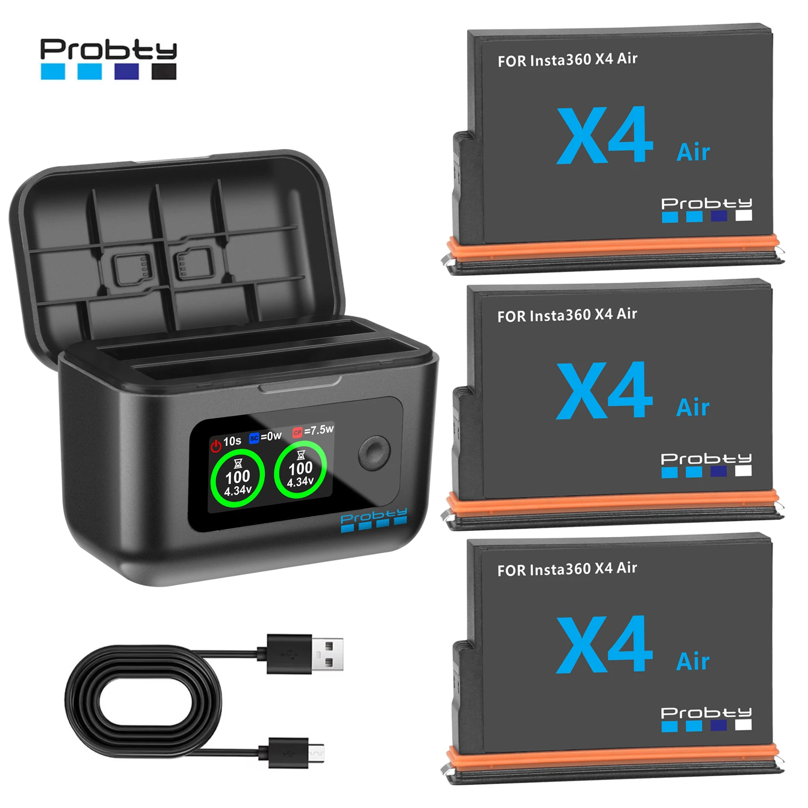2100mAh Battery for Insta360 X4 Air or Fast Charger box for Insta 360 X4 Air Action Camera Accessories
