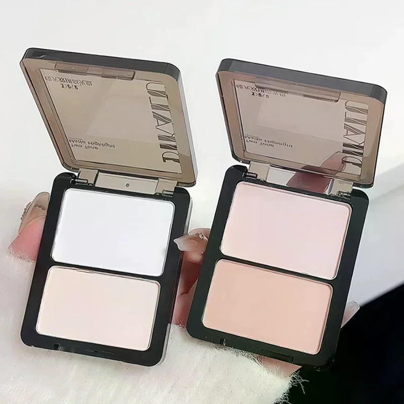 DIKALU Contour Palette 3D Facial Bronzer Cosmetic Face Shading Powder Two-toned Lasting Matte Nose Shadow Makeup Cosmetics