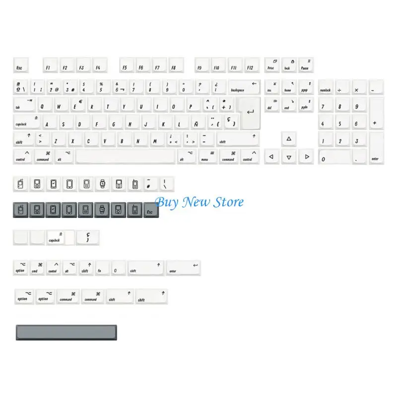 

20CE XDA PBT Keycaps Spanish/French/German/English 142 Keys MAC-Layout For MXSwitches
