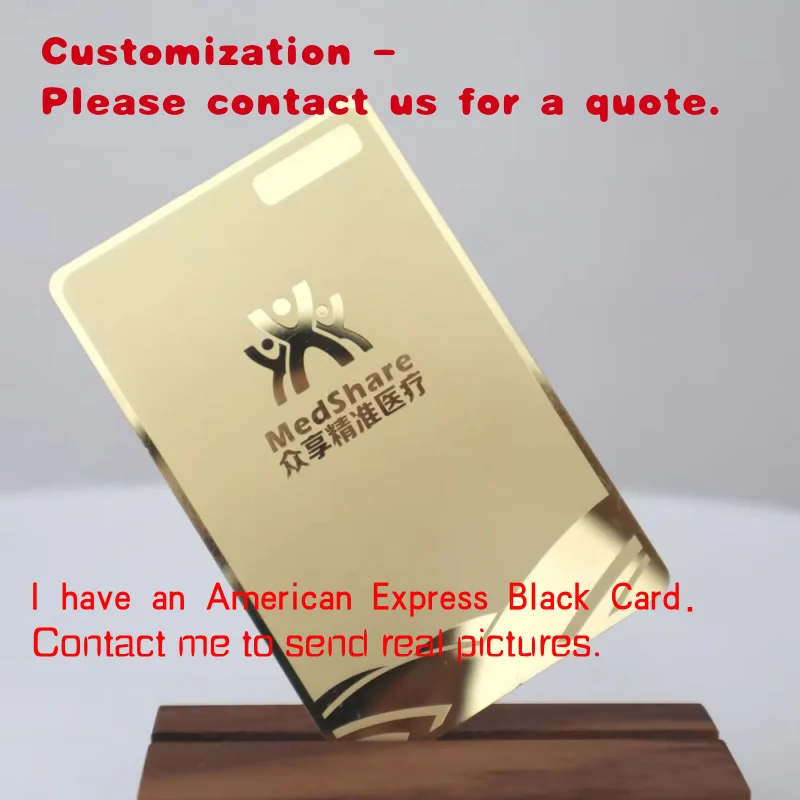 

custom.Professional Custom High Quality Brush Silver Stainless Steel Warranty Card Mirror Vip Card