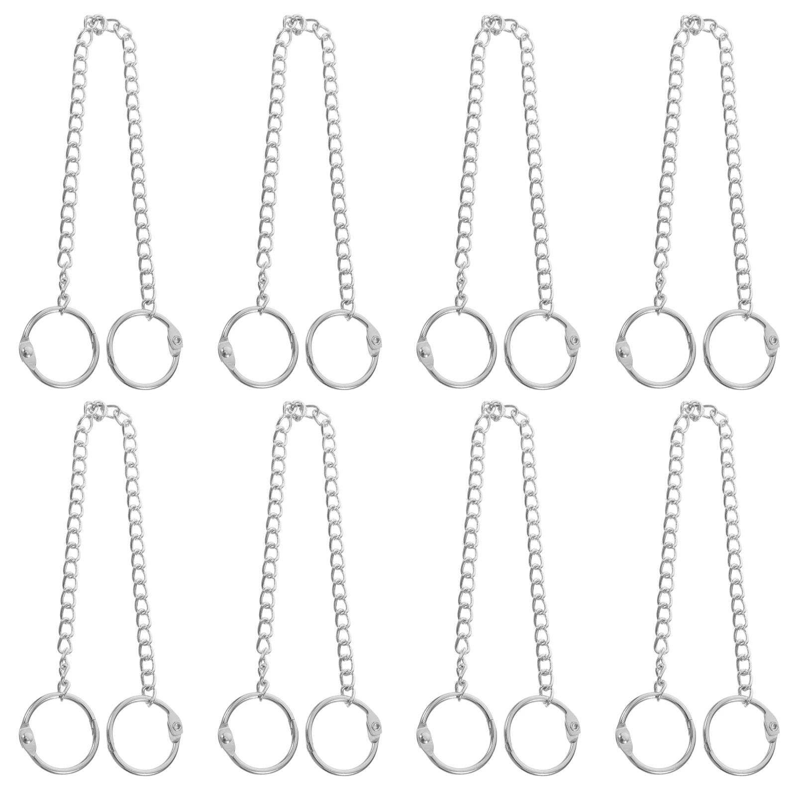 

10 pcs Tag Chalkboard Hanging Tree Sign Silver Stainless Steel Craft Chain Decorative Picture Hangers Metal Suspension Chain