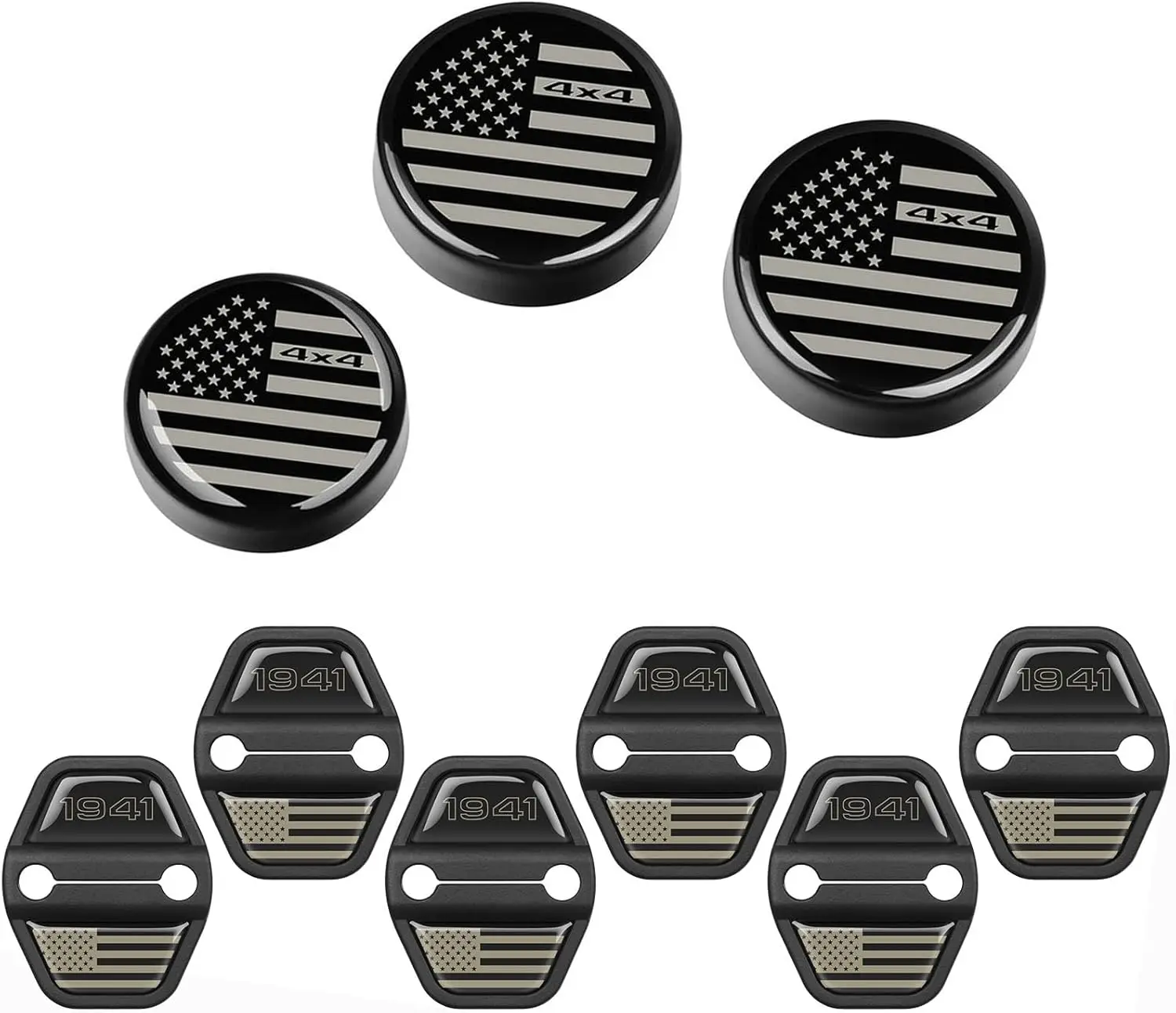 

9PCS Strong Magnetic Keyhole Covers Door Lock Cover Parts for Jeep 2018 - 2026 Jeep Wrangler JL and Gladiator JT Accessories.