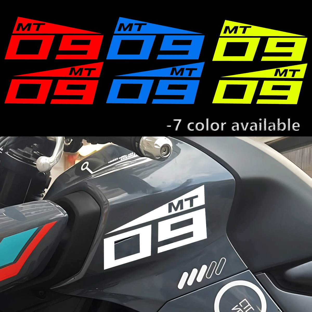 MT Logo Sticker Waterproof Motorcycle Body Fuel Tank Scooter Vinyl Decal for Mt-09 MT09