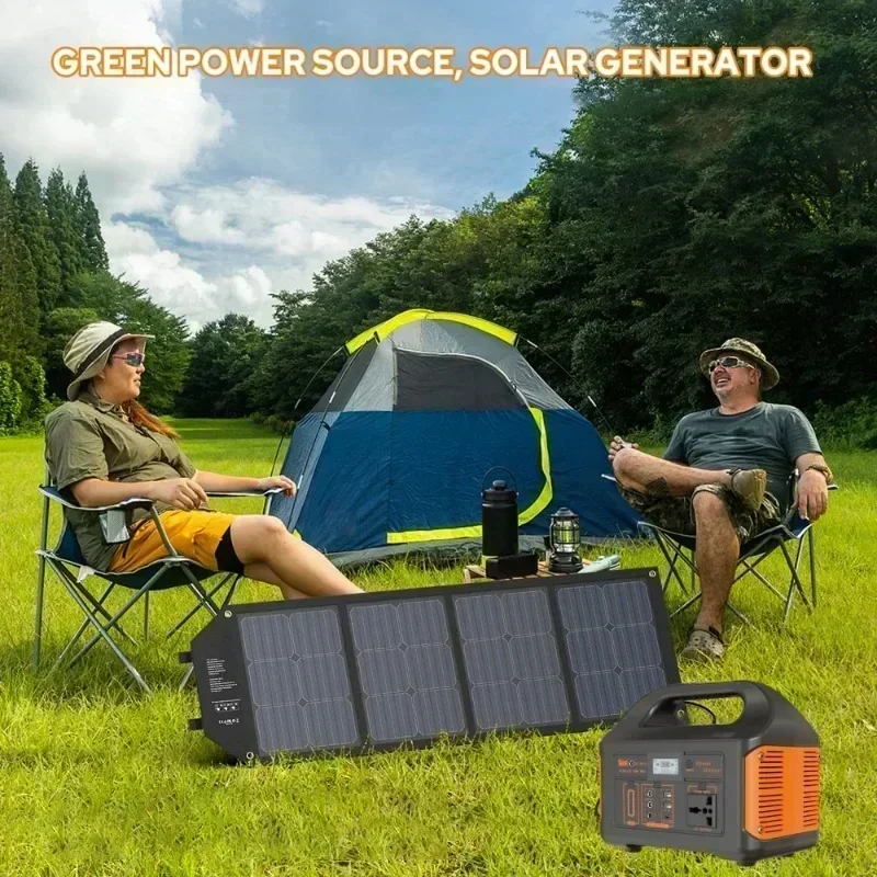 new product 500W Portable Power Station Power Generator 220V 460Wh Solar Panel Outdoor Emergency Solar Power Bank for Camping