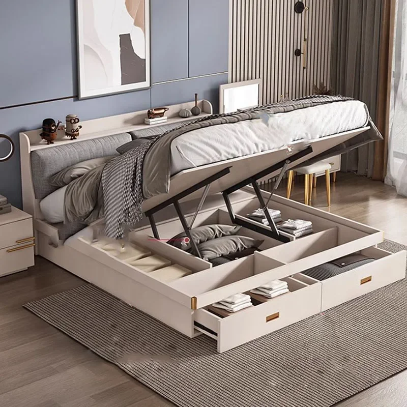 

Storage Headboards Bedroom Set Twin Frame Lit Pliable Bedroom Set Beauty Princess Camas Moderrnas Inteligentes Home Furniture