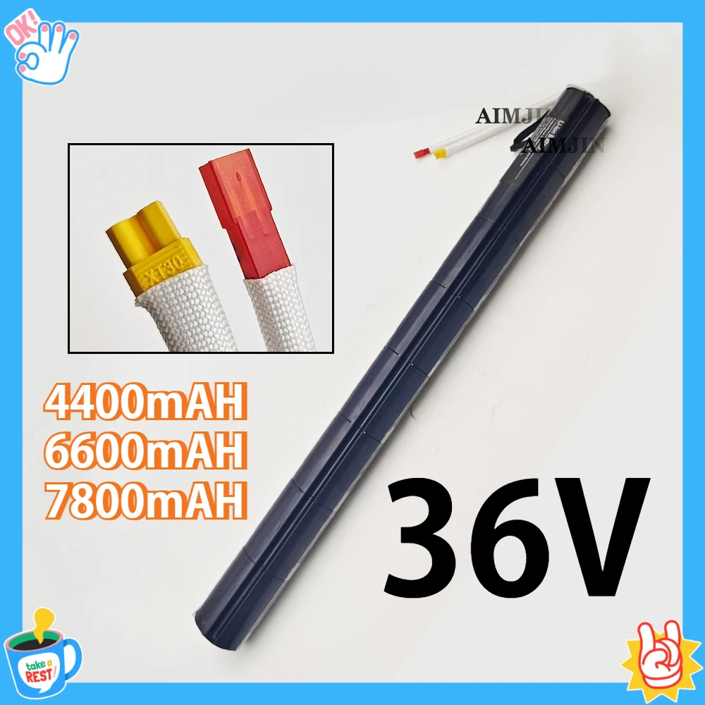 36V Carbon Fiber Scooter 10s3p Battery Pack 4400/6600/7800mAh High Output for Scooter
