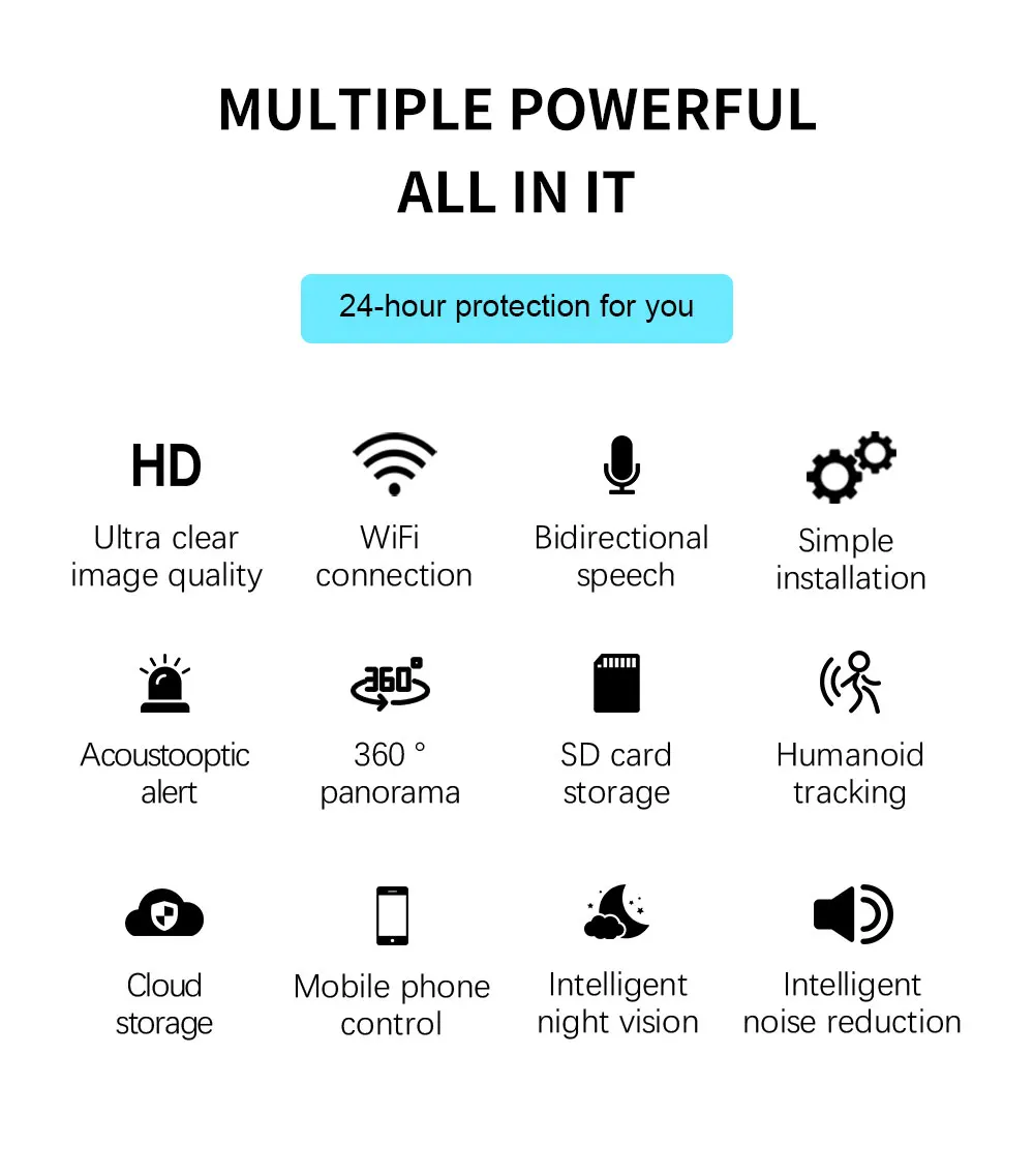 8MP 4K PTZ WiFi Security Camera 1080P Dual Lens Binocular Outdoor IP Camera AI Automatic Tracking CCTV Video Security Camera